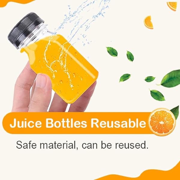 10-pack små klara vattenflaskor plast juiceflaskor mjölkflaskor dryckesbehållare mini plastflaskor återanvändbara för smoothies 120ml