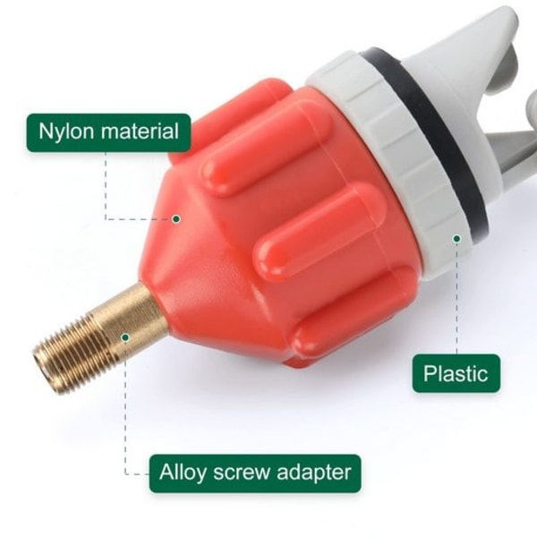 SUP Pump Adapter til Oppustelige Både - Holdbar Luftventil Adapter til Hurtig Oppustning - Nem at Bruge