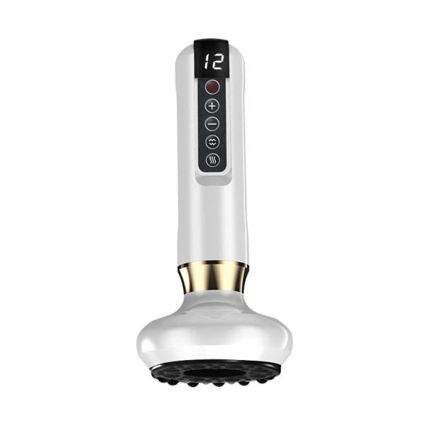 Koppningsset Gua Sha Massage Tryckavlastning Uppvärmning 12 Lägen Smart Elektrisk Koppning Bärbar Uppladdningsbar Koppningsmassage...