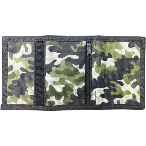 1 st Camo Plånbok, Polyester/Canvas/Oxford/Barnplånbok, Tonårspojkar Plånbok (Militärgrön)