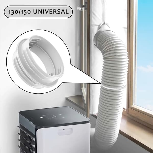 Bærbar aircondition-kanalforbinder, indvendig diameter 130 mm, udvendig diameter 150 mm, ABS-materiale, ventilationsforbinder.