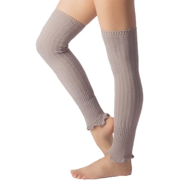 Naisten baletti- ja aerobic-venyttelysukat, vaaleanharmaat Light grey
