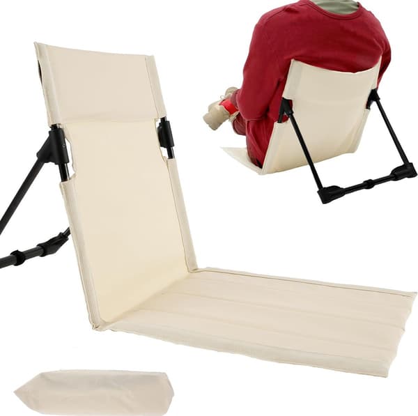 ING 1 stk. - Beige - Sammenklappelig campingstol - Foldbar strandstol