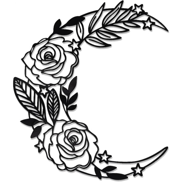Boho Måne Veggdekorasjon, Bohemian Stil Måne Hjemmedekor Henger, Rustikk Veggkunst