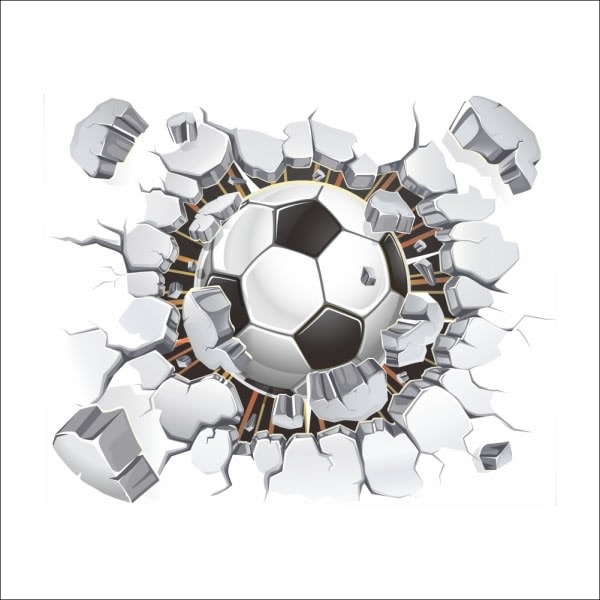 3D fodbold vægdekoration Vægdekor til stue Soveværelse