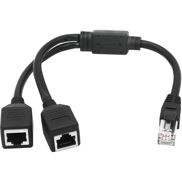 Ethernet-verkkojakoja, 1 uros- 2 naaras Y-sovitinkaapeli, Ethernet-jatkokaapeli