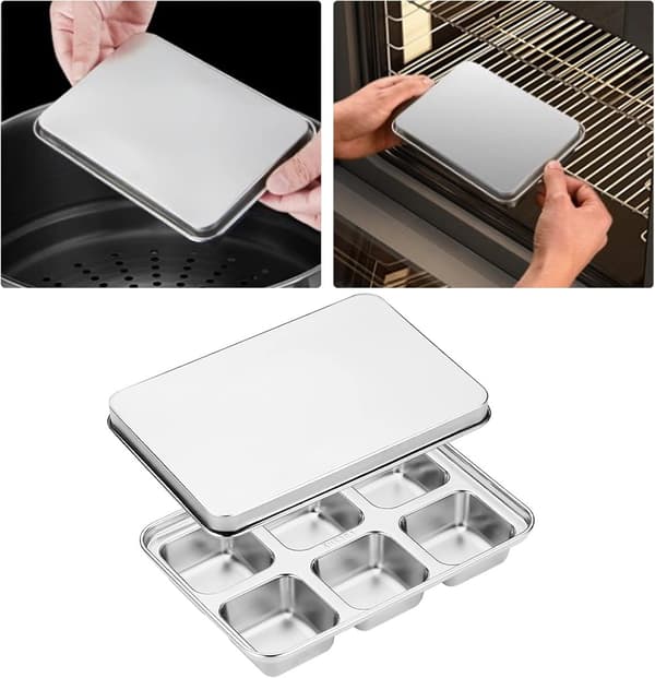 Isbitsformar i rostfritt stål - 2-pack - Stor storlek - Med lock - Passar även för andra drycker och läsk