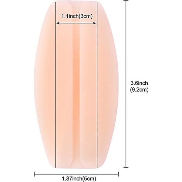 8 st Bra-bandspads i Silikon, Halksäkra, Smärtlindrande Axelpallar, Vit och Hudfärgad, 9,2 x 5 cm ([HK])