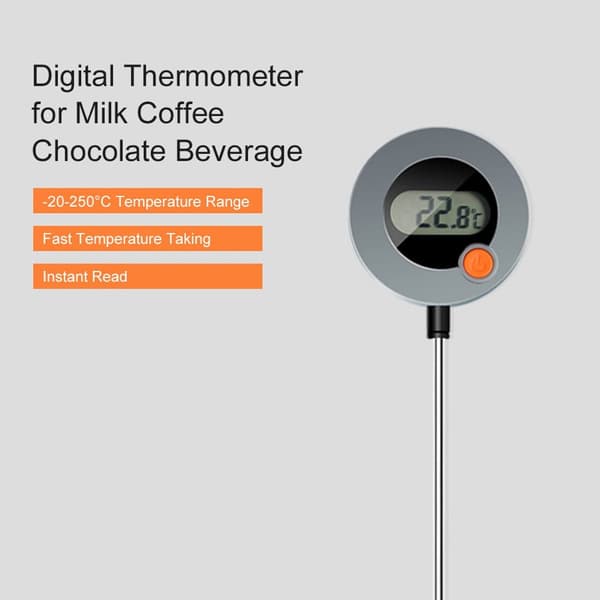 ING Mattermometer - Kjøkkentermometer - Steketermometer - Rustfritt stål - Maksimal temperatur opptil 250 grader Celsius