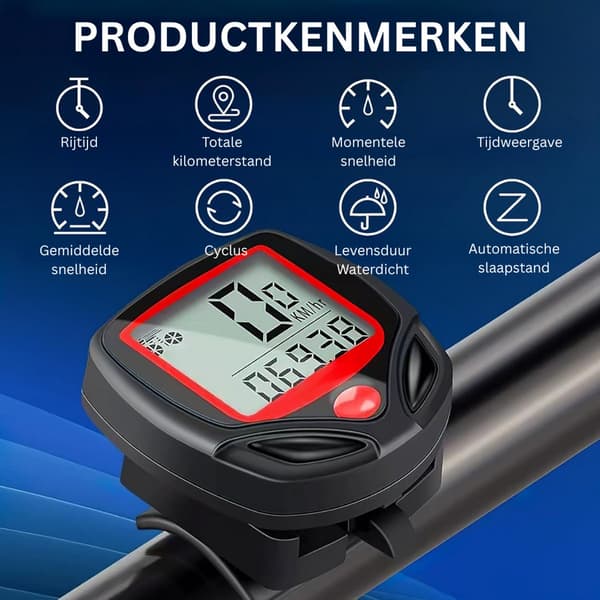 Cykelmätare - hastighetsmätare - trådlös cykeldator