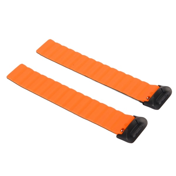 Magnetisk Armbånd Justerbar Hurtigutløser Silikonrem Tilbehør Passer for Fitbit Charge 5 Svart og Oransje