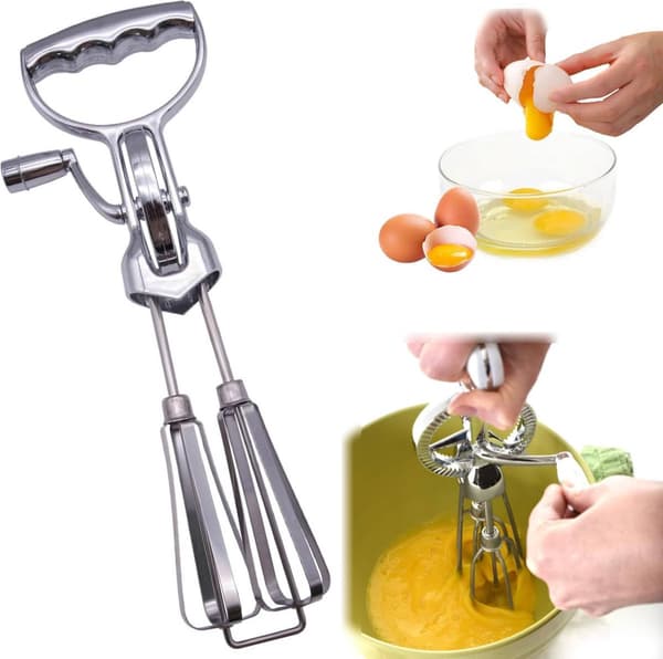 Handmixer med vev – 31 cm – Silver
