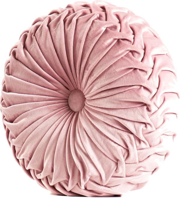 Pyntepuder - Bløde puder - Stueindretning - Unikt 3D-design - 38 cm diameter - Pink