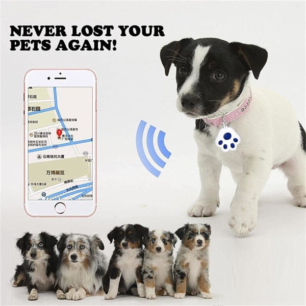 Mini GPS-spårare för katt/hund, Bluetooth-djurspårare, Gör