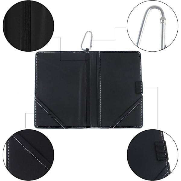 Deluxe PU Læder Golf Scorecard Holder Læder og Yardage Bog - Gratis Skicka en Boll Mark og en Penna