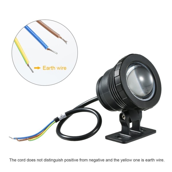 Undervandslys Dykkerlampe 16 Farver Skiftende Blink Sort