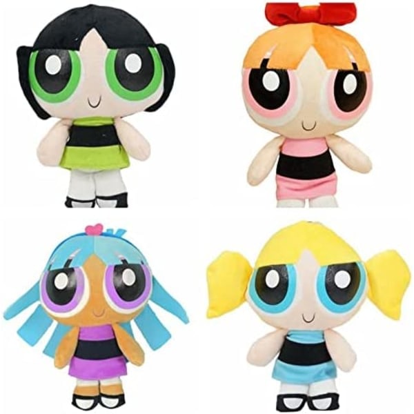 Plush 4 kpl 20 cm Powerpuff Girls -pehmolelutäytetyt lelut