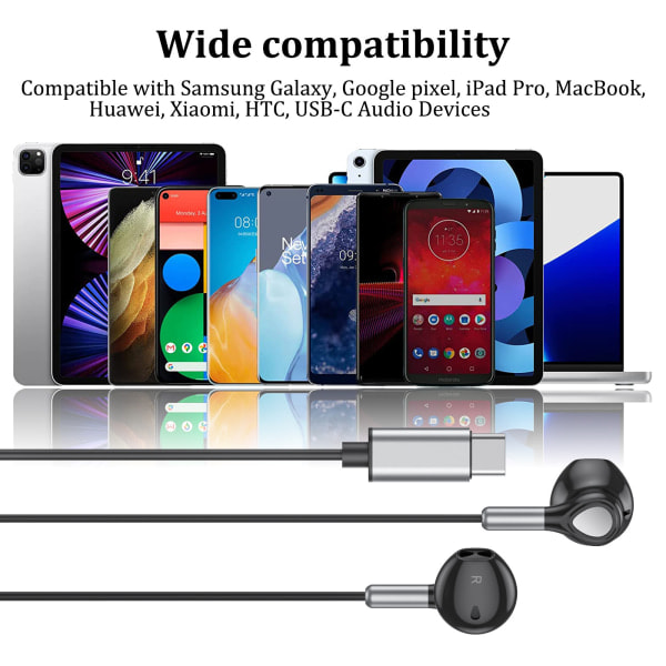 USB-C Kuulokkeet Samsung Galaxy S22 Ultra S21 FE S20 A53 puhelimille
