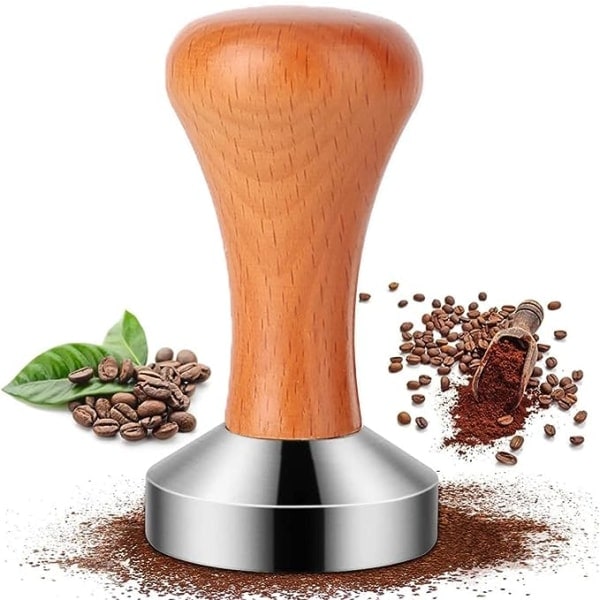 1 stainless steel coffee tamper, espresso tamper, 53 mm in 304 Elik