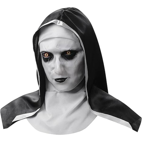 Mr. Pen - Halloween Nun Mask, Nun Mask, Halloween Scary Mask, Scary Halloween Masks