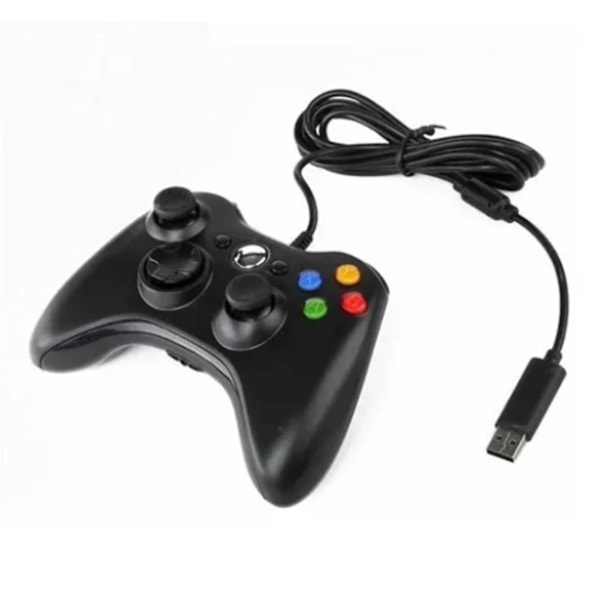 Langallinen peliohjain Xbox 360:lle, universaali värinätoiminnolla varustettu langallinen joystick-peliohjain Androidille PC:lle, musta