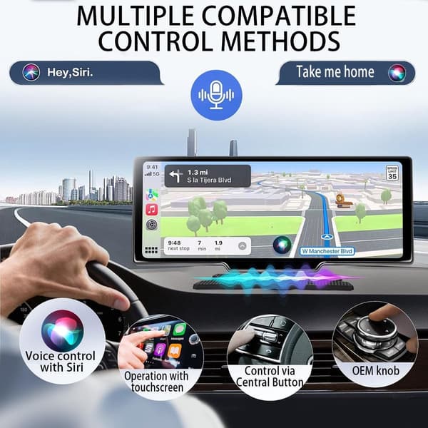 Trådlös CarPlay-adapter, plug and play, kompatibel med iPhone/Android, noll fördröjning.