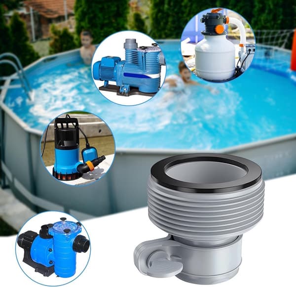 4-pack Poolslangadapter Typ för ovanjordspooltillbehör, slangkonverteringsadapter