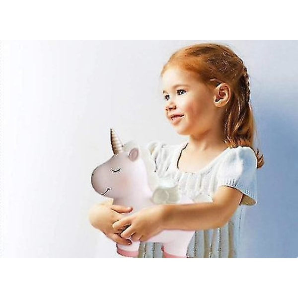 Nydelig Regnbue Unicorn Spargris for Jenter, Harpiks Unicorn Spargrisleker, Barnebanker Myntbanker, Unicorn Gaver til 6/7/8 År Gamle Jenter, Best-