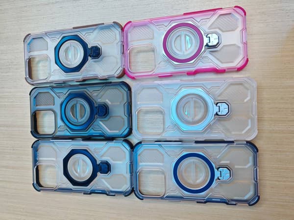 iPhone 17 Pro Max -puhelinkotelo, läpinäkyvä sininen