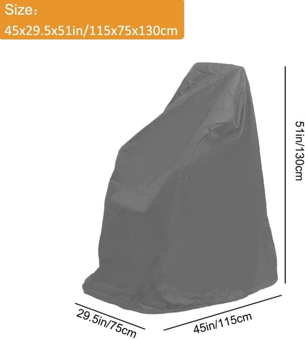 Pyörätuolin suojapeite - 115*75*130cm - Harmaa - 210D Oxford