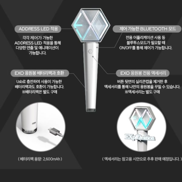 EXO Officiell Light Stick Ver.3 Färgföränderlig Light Stick