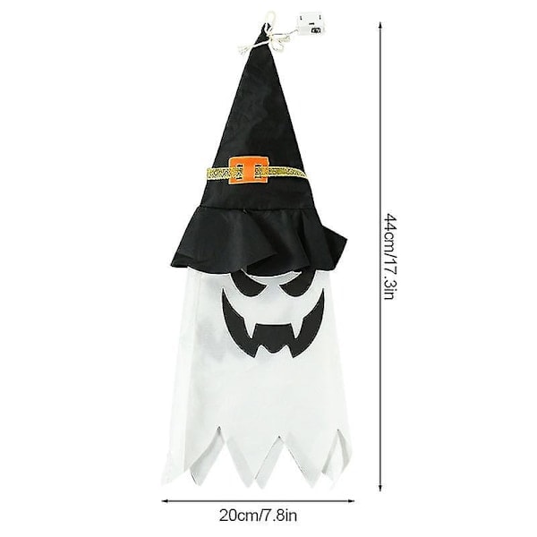 Ripustuva Haamu LED-Valosarja Halloween-Koriste Haamu LED-Valo Hohtava Kauhu Tarvikkeet Haamu Noitahattu Ripustava Lamppu