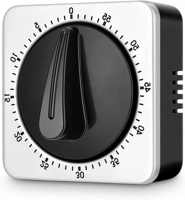 Kjøkkentimer - Magnetisk Kjøkkentimer - Analog - Matlagingstimer - Eggtimer - Hendig Dreieknapp