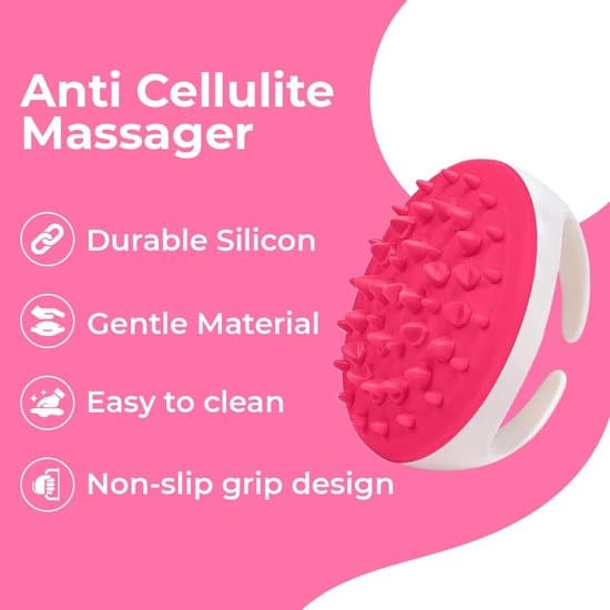 Massagebørste - Shampoo børste - Rensebørste - Kropsmassage - Pink