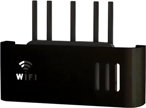 ING Router väggfäste, platsbesparande, robust, tillverkad av ABS