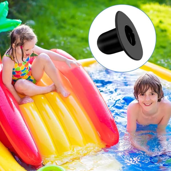 Fire-delt poolpropsæt - til Intex og Bestway spabade - Sort