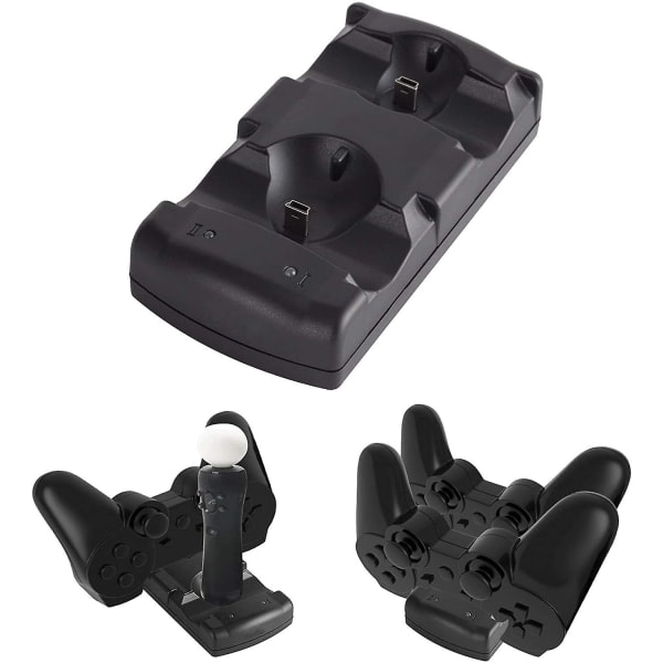 2 i 1 Dobbelt Opladningsdock Oplader til Sony PlayStation3 Trådløs Controller til PS3 Controller