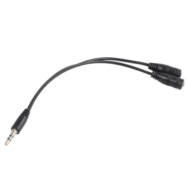 23 cm 3,5 mm kaksoisliitin uros - naaras sovitin liitäntä stereo äänikaapeli ([HK])