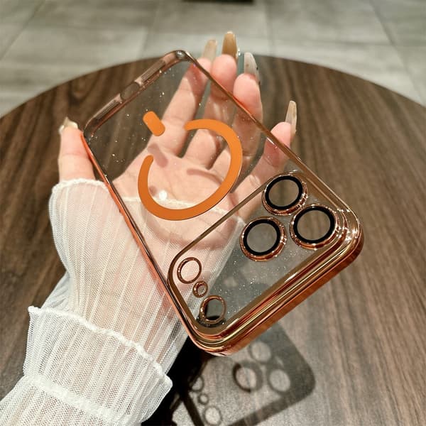 iPhone 17 Pro Max -puhelinkotelo, läpinäkyvä puhelinkotelo (oranssi iPhone 17 Pro Max)