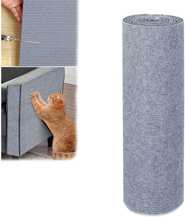 ING Selvklebende klorematte for katter - Selvklebende klorematte for vegg - 40cm*100cm - Lys grå