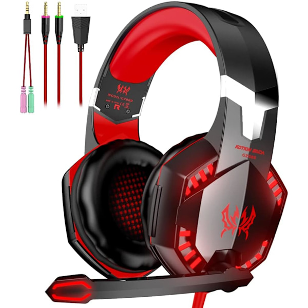 Langattomat Bluetooth-kuulokkeet mikrofonilla, PS4-pelikupit PC:lle, Xbox Onelle, Ps5:lle