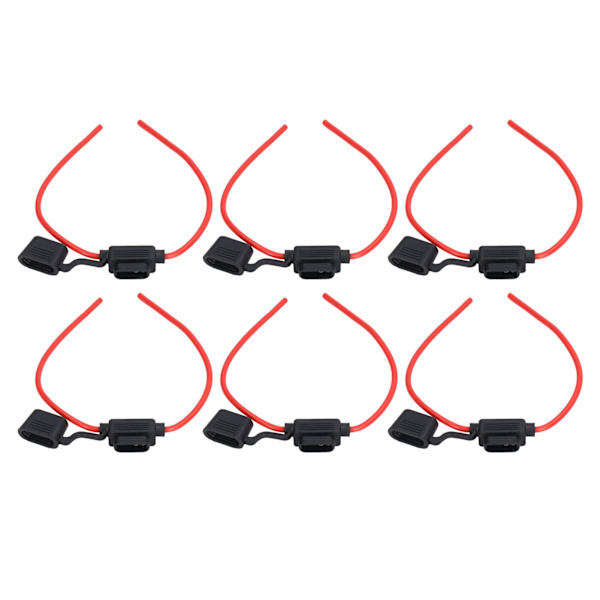 10-pak vandtætte inline-sikringsstik med smeltesikring, nem kabeltræk og 12AWG, 30A sikring
