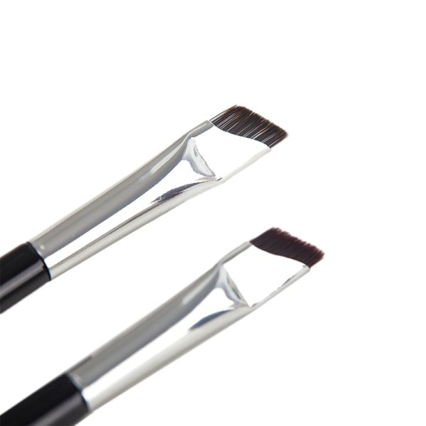 Blade Makeup Brushes Vinklet Smal Øyenbrynsbørste Flat Fin Eyeliner Svart En svart En