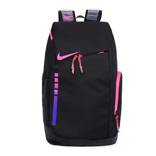 NIKES NIKES suuren kapasiteetin reppu koripallo eliitti ilmatyyny reppu matkalaukku harjoitus vapaa-ajan urheilukassi fitn Black rose red