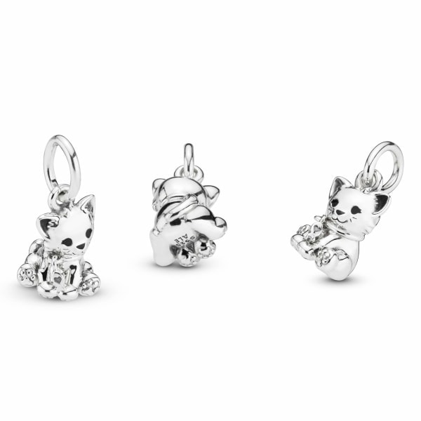 Sterling Silver Pandora's Spell Cat Beads - Charm Bracelet Accessories for Women