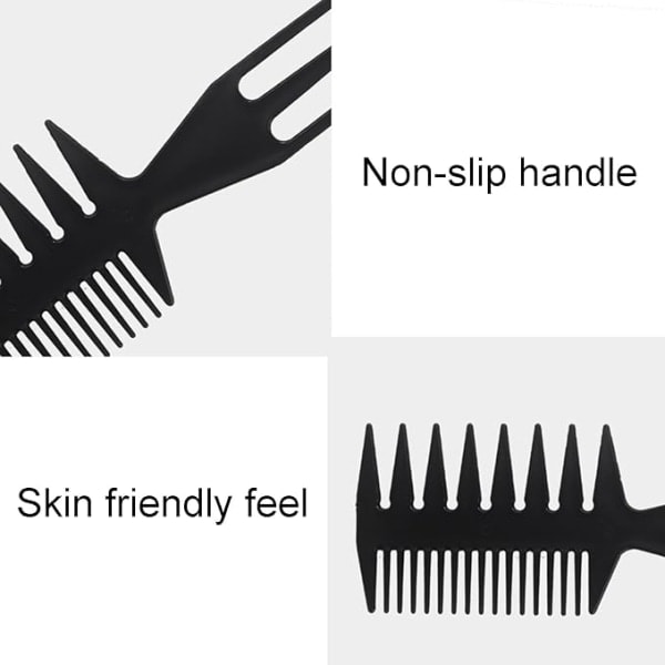 3-i-1 Kam för Män - Antistatisk Hårrulle med Bredtandad Design - Viktigt Grooming Verktyg