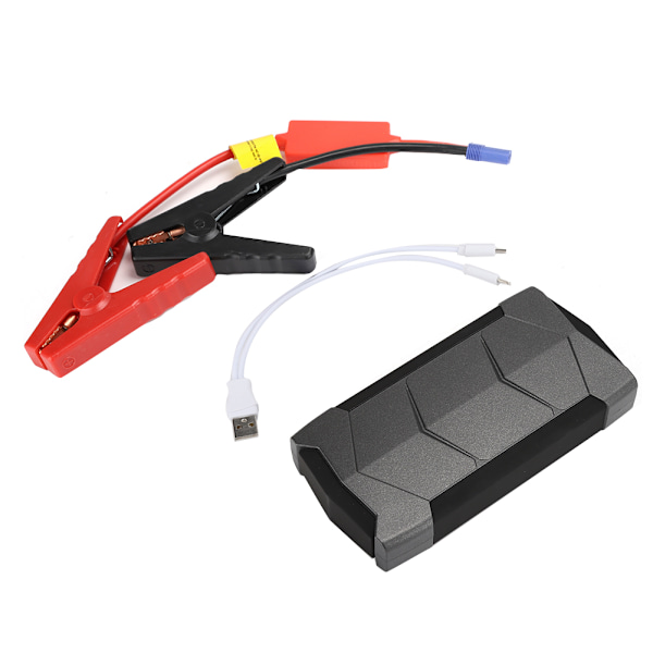 Multifunktionell Bil Jump Starter Powerbank - 12000mAh, 12V Laddare (Svart)