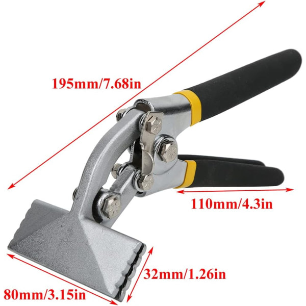 1 stk. Platejernverktøy Tang - 3,15 tommer Bøyde Platejern Bøyningstang - Heavy-Duty Håndverktøy for Metallarbeid