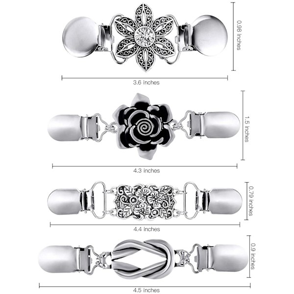 (c)Pieces Vintage Tröja Kofta Sjal Clips Retro Kofta Clips