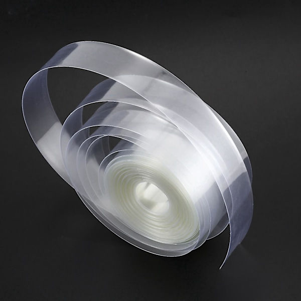 10 metriä 23 mm leveää PVC-lämpö kutistuvaa putkea, läpinäkyvä, 1 x AA-paristolle